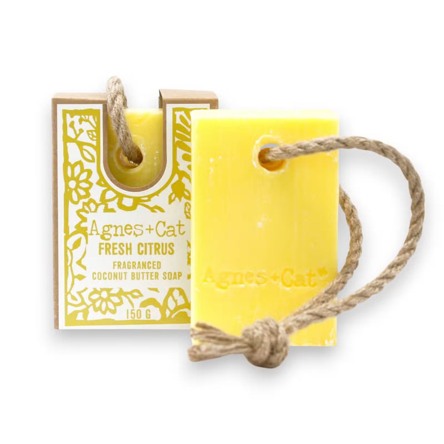 Handcrafted Coconut Butter Soap On A Rope (150g)