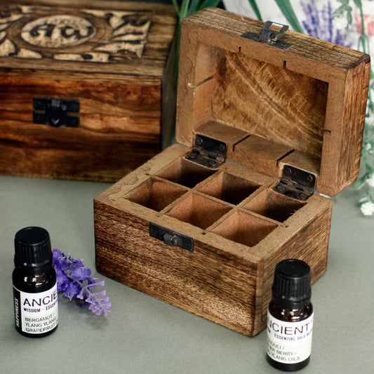 Handcrafted Mango Wood Essential Oil Storage Box